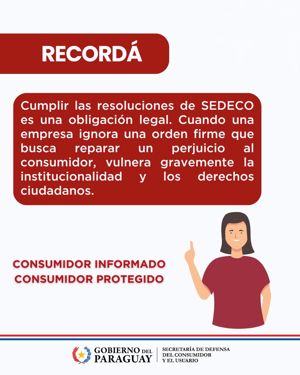 SEDECO impone multa de 1000 jornales (Gs. 107.627.000) a PERSONAL por incumplir una sanción confirmada por la Corte Suprema de Justicia.

La Secretaría de Defensa del Consumidor y el Usuario (SEDECO) sancionó a la empresa NÚCLEO S.A. (PERSONAL) con una nueva multa de 1000