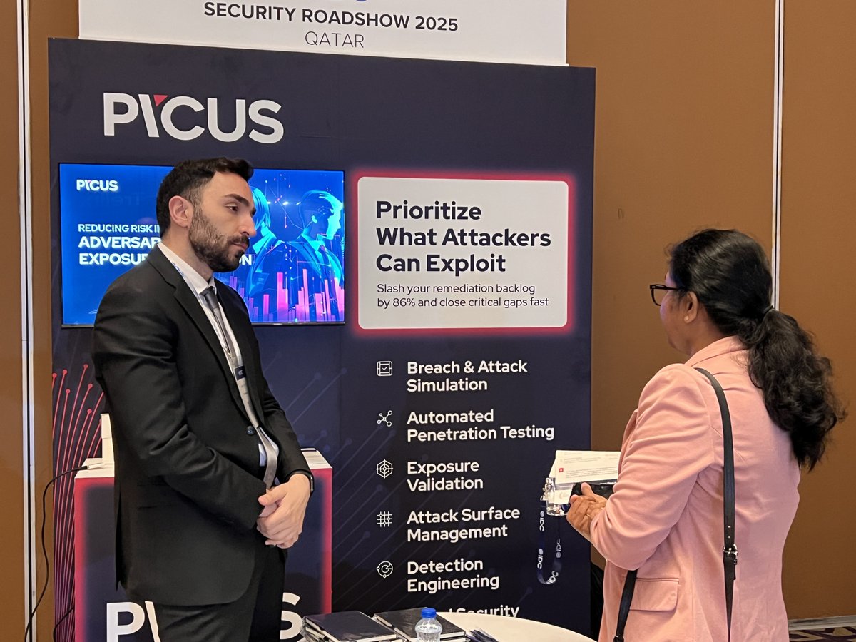 PicusSecurity's tweet image. That&apos;s a wrap at the @IDC Security Roadshow &amp;amp; CISO Excellence Awards in Doha!

Thanks to our team for representing Picus Security and highlighting how Exposure Validation transforms BAS to enhance cybersecurity.

See you again soon!

#CyberSecurity #ExposureValidation #Qatar…
