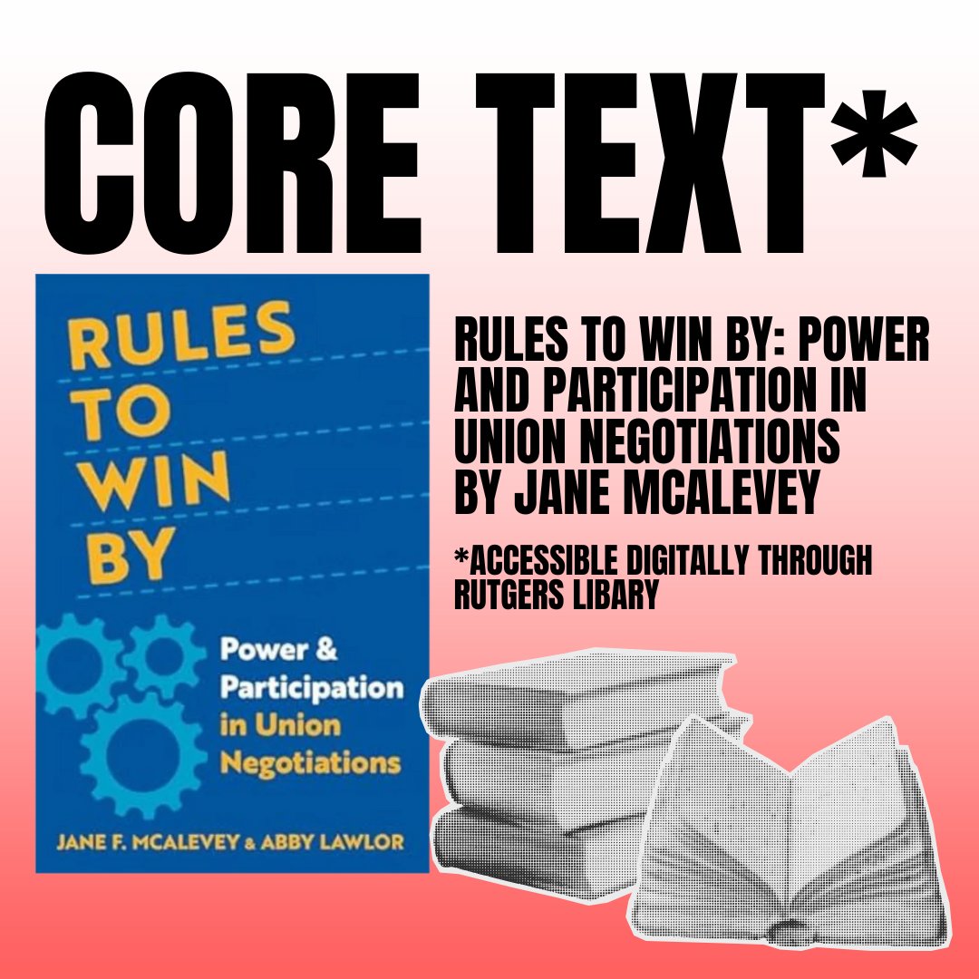 🆘 Join you union colleagues &amp; the joint Member Education &amp; Engagement Committee this summer to study, discuss, &amp; socialize as we read sections of Jane McAlevey &amp; Abby Lawlor’s Rules to Win By: Power &amp; Participation in Union Negotiations. Sign Up: loom.ly/KU0aNIc