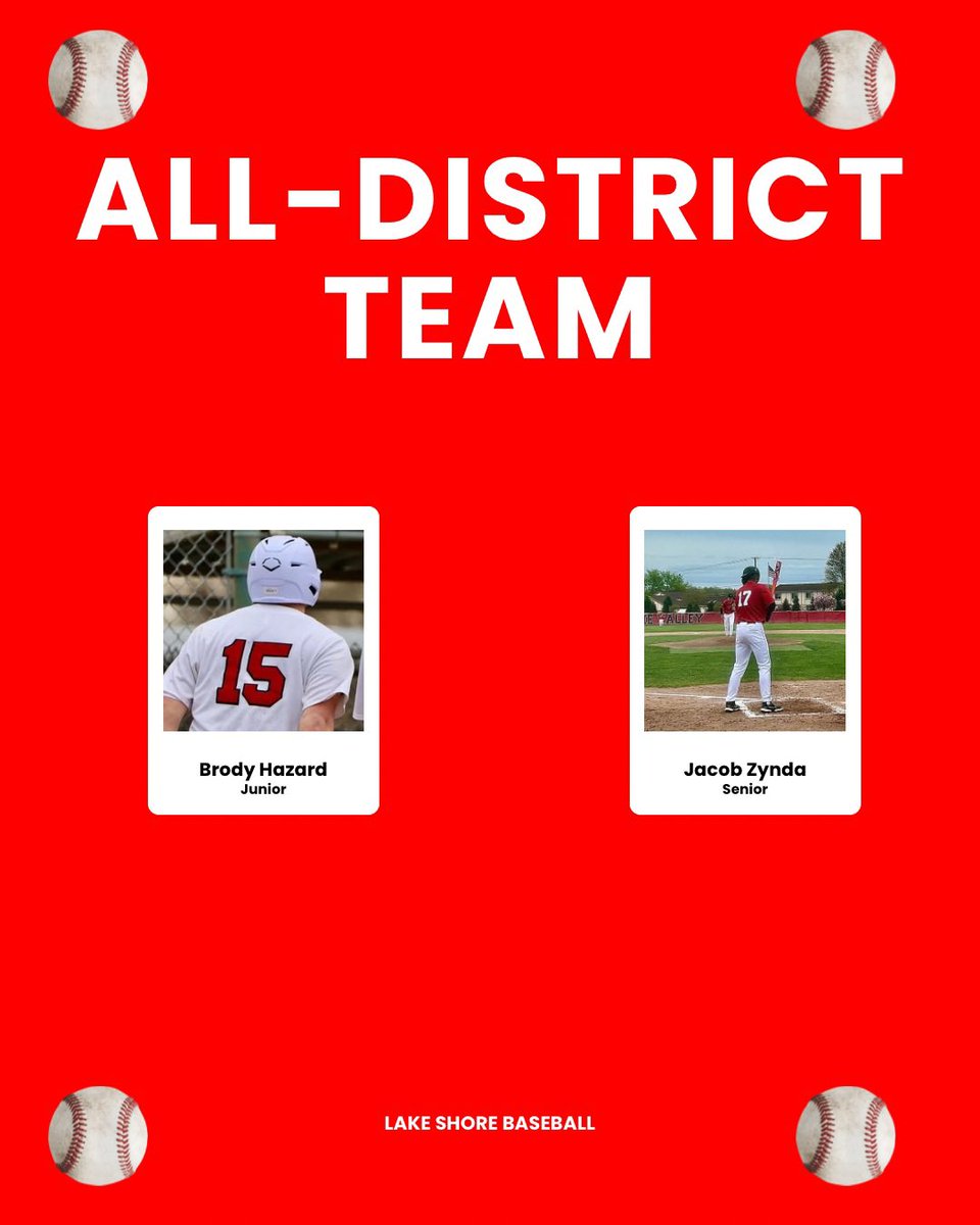 Lake Shore Baseball (@shorianbaseball) on Twitter photo All-District Honors ⚾🔥
Proud to announce that several of our Shorians have been selected to the All-District Team!
📣 All-District Selections:
<a href="/_aidanbennett_/">Aidan Bennett</a>
<a href="/TommyAhearn12/">T A</a>
<a href="/StevenLikins/">Steven Likins</a>
<a href="/jackpierce34/">Jack Pierce</a>
<a href="/Jacob_Battaglia/">Jacob</a>
Zach Senter
Brody Hazard
Jacob Zynda All-District Honors ⚾🔥
Proud to announce that several of our Shorians have been selected to the All-District Team!
📣 All-District Selections:
<a href="/_aidanbennett_/">Aidan Bennett</a>
<a href="/TommyAhearn12/">T A</a>
<a href="/StevenLikins/">Steven Likins</a>
<a href="/jackpierce34/">Jack Pierce</a>
<a href="/Jacob_Battaglia/">Jacob</a>
Zach Senter
Brody Hazard
Jacob Zynda