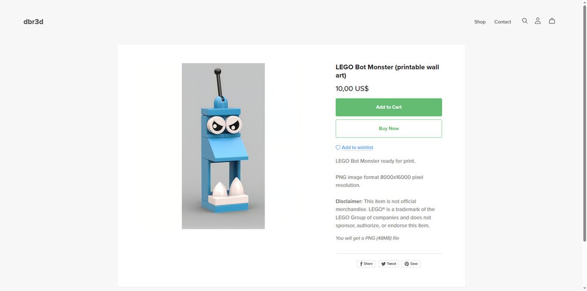 Quirky LEGO Bot Monster printable art! High-res PNG, instant download. Perfect for LEGO fans &amp; playful decor.
payhip.com/b/qc9wl

#LEGO #PrintableArt #PlayfulDecor #DigitalDownload #dbr3d #payhip