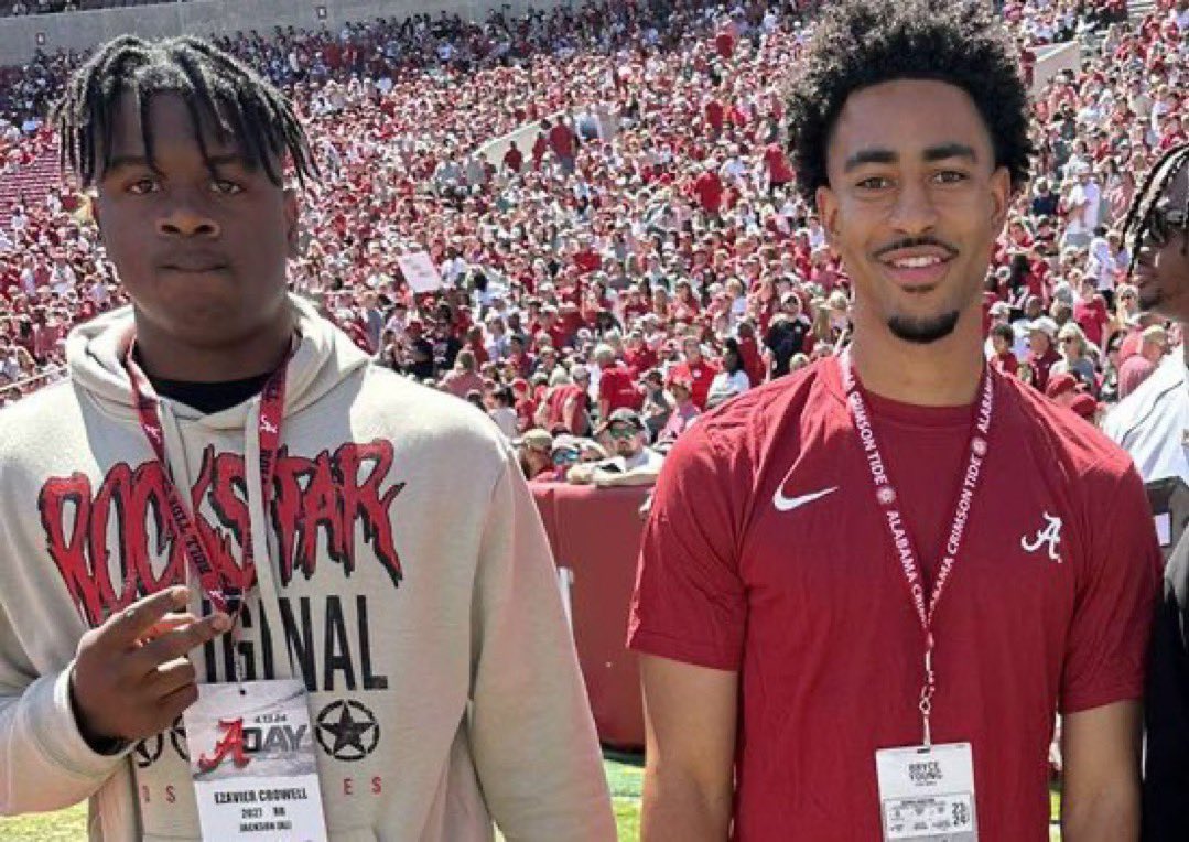 In-State Push…

Four of the top seven players in Alabama will make trips to Tuscaloosa for official visits this weekend.

Cederian Morgan, Anthony Jones, Zyan Gibson &amp; Ezavier Crowell are those names to know. Local LB target Zay Hall will return, too.

🔗 bit.ly/4l5zDWf