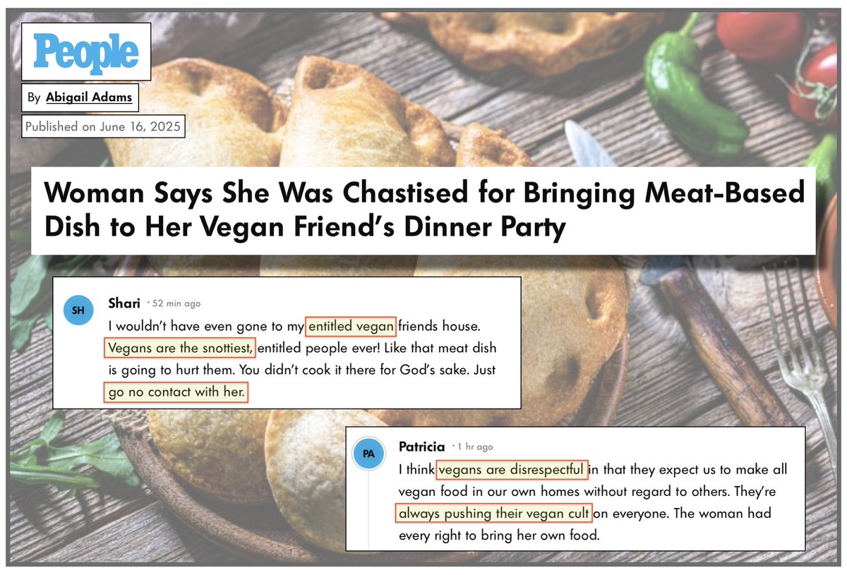 When mainstream media outlets like <a href="/people/">People</a> amplify negative #vegan stereotypes and use them as clickbait to increase their ad dollars, they further marginalize both #veganism and people who are doing something good for animals and the planet. 

This title of this article, which