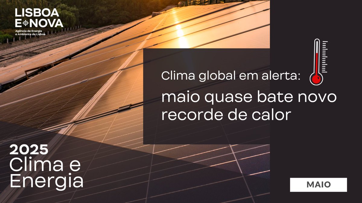 Lisboaenova's tweet photo. Boletim Clima e Energia Maio de 2025:
 - Clima: 2.º maio mais quente de sempre a nível global.🌍🌡️
- Armazenamento em albufeiras: 78% das albufeiras com níveis acima dos 80%

Continue a sua leitura aqui 👉 https://t.co/EAX70thN0r https://t.co/8j7XuOx4Hj