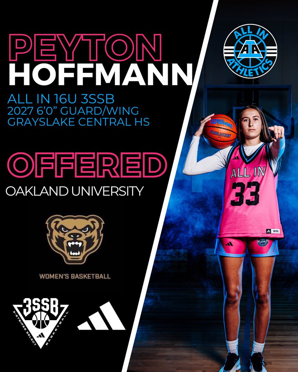 ALL IN Elite Girls 3SSB (@aiaelitegirls) on Twitter photo Congrats to ALL IN 2027 Peyton Hoffmann from Grayslake Central on her newest offer from Oakland University. Lets keep them coming <a href="/PeytonHoffmann/">Peyton Hoffmann</a> <a href="/OaklandWBBall/">Oakland Women's Basketball</a>
#ALLINfamily <a href="/aiathletics/">ALL IN Athletics</a> <a href="/3SSBGCircuit/">3Stripes Select Basketball Girls Circuit</a> #3SSBGirls
<a href="/PGHIllinois/">Prep Girls Hoops Illinois</a> <a href="/PGHByron/">Byron Xerxes Livsey</a> <a href="/pgh_lisa/">PrepGirlsHoopsLisa</a> <a href="/MHS_Girls_/">Midwest Hoops Spotlight</a> Congrats to ALL IN 2027 Peyton Hoffmann from Grayslake Central on her newest offer from Oakland University. Lets keep them coming <a href="/PeytonHoffmann/">Peyton Hoffmann</a> <a href="/OaklandWBBall/">Oakland Women's Basketball</a>
#ALLINfamily <a href="/aiathletics/">ALL IN Athletics</a> <a href="/3SSBGCircuit/">3Stripes Select Basketball Girls Circuit</a> #3SSBGirls
<a href="/PGHIllinois/">Prep Girls Hoops Illinois</a> <a href="/PGHByron/">Byron Xerxes Livsey</a> <a href="/pgh_lisa/">PrepGirlsHoopsLisa</a> <a href="/MHS_Girls_/">Midwest Hoops Spotlight</a>