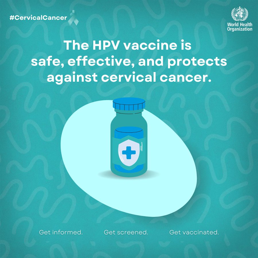 The #HPV vaccine is highly effective.

It can prevent 9 in 10 cases of the most high-risk strains of human papillomavirus (HPV) – the #1 cause of #CervicalCancer. 🔗bit.ly/41MNKY7