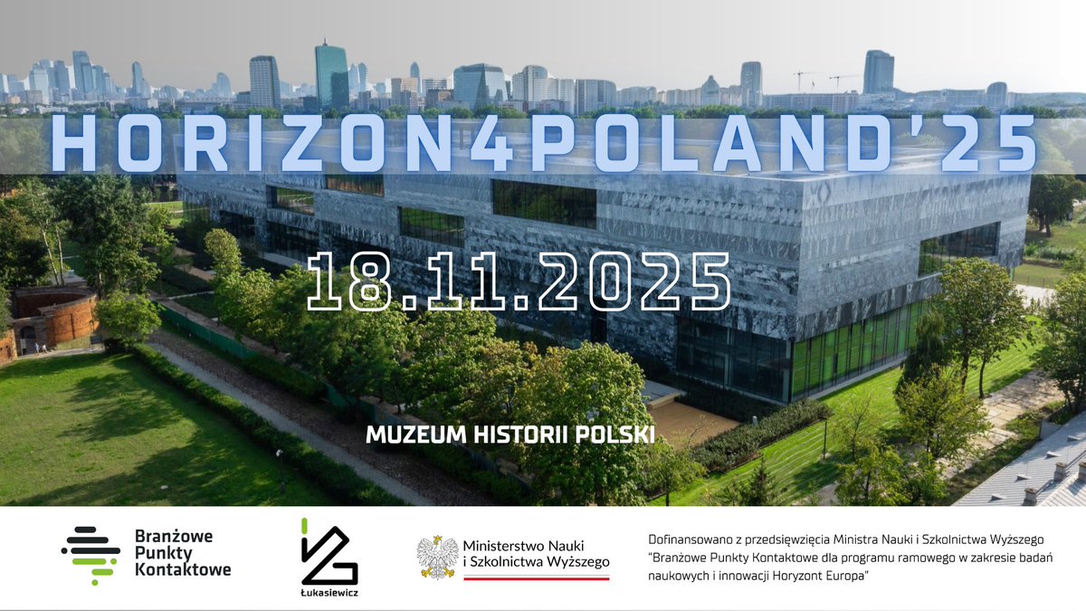 BPKhoryzont's tweet image. Już dziś zarezerwuj termin 1️⃣8️⃣.1️⃣1️⃣ 2025 i weź udział w kluczowym wydarzeniu dla sektora polskiej nauki i innowacji – Horizon4Poland’25❗
Hasło przewodnie konferencji brzmi:
INNOWACJE - WSPÓŁPRACA - ROZWÓJ
Start rejestracji we wrześniu.
tiny.pl/s501jg0n
@MNiSW_GOV__PL