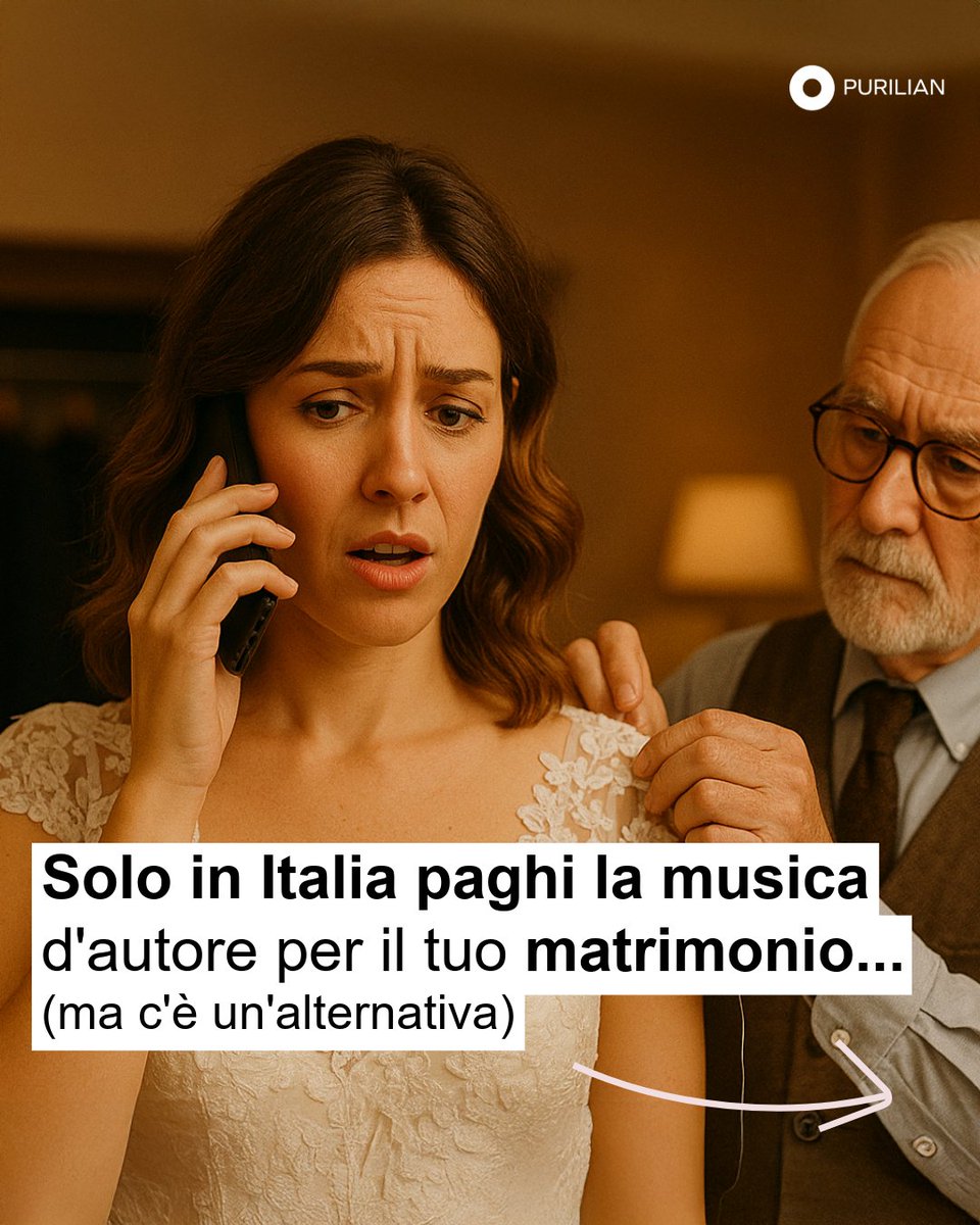 Purilian_AI's tweet photo. Lo sapevi? L’Italia è l’unico Paese dove, anche al tuo matrimonio privato, devi pagare i diritti d’autore per la musica! 🇮🇹
💍 Tagga nei commenti chi sta pianificando un matrimonio nel 2025!
#WeddingPlanning #matrimonio #wedding #Musica #ai #aimusic https://t.co/bMn6zbSyy4