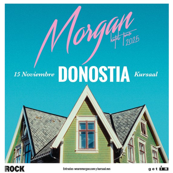 Donostia! Tendrás estancia disponible en el #HotelTour de <a href="/morgan_musica/">MORGAN</a> el próximo 15 de noviembre!!!

ENTRADAS A LA VENTA MAÑANA 💟