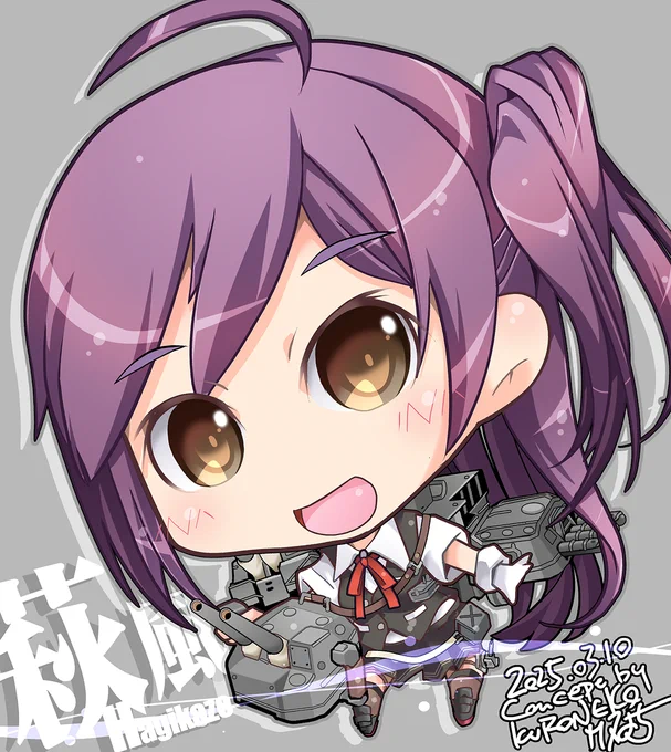 【#KURONEKO艦これデフォルメ絵】 萩風 Hagikaze #艦これ #萩風 #萩風進水日 #萩風生誕祭