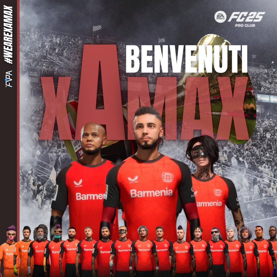 Una grande grafica per un ottimo risultato, complimenti al team <a href="/XAMAX_ELITE/">XAMAX FCS</a> per la promozione in Serie A su <a href="/FVPA_net/">FVPA.net 🇮🇹</a>, mi ha fatto piacere contribuire a questo successo.

In particolare sono contento per i miei cari amici <a href="/KsPeppe/">Giuseppe D‘ambrosio</a> e OmittingList, bravi ragazzi! ♥️