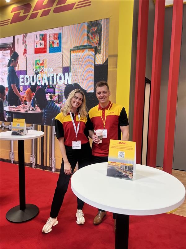 We're at Multimodal at <a href="/thenec/">The NEC</a> Birmingham today, tomorrow &amp; Thursday! Come and see us on the DHL stand 6014 to discuss all things logistics! Kerry Croft and Martin Price are the DHL Express experts on the stand today. #Multimodal2025 #Logistics