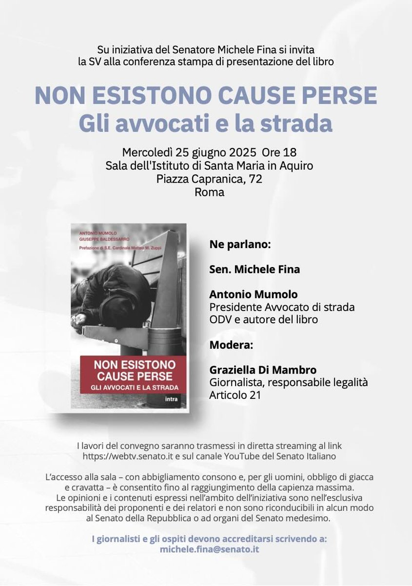 Possiamo dirlo ad alta voce: anche in Senato #NonEsistonoCausePerse
avvocatodistrada.it/non-esistono-c…