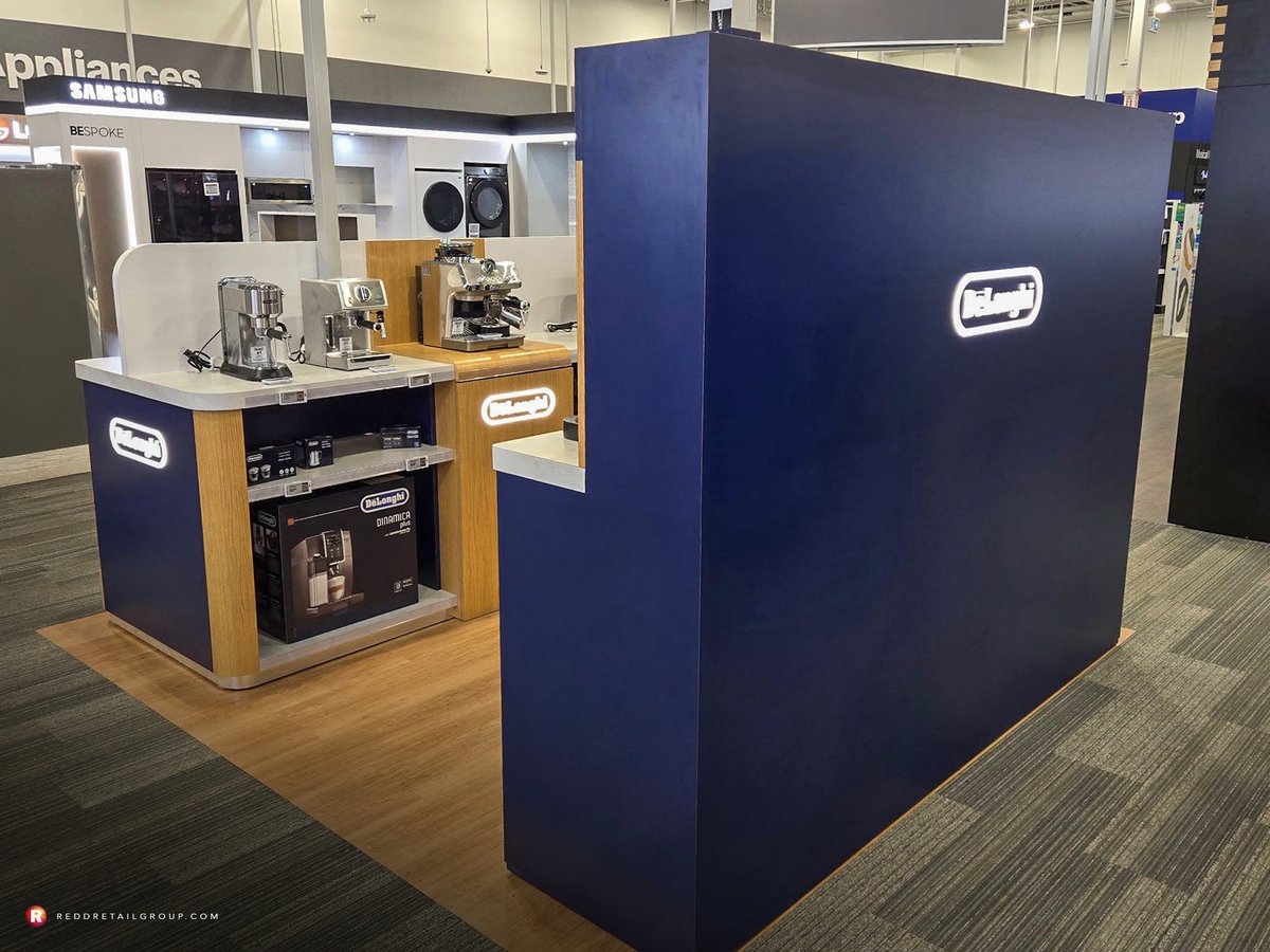 We recently partnered with De’Longhi to design, manufacture, and install a series of bespoke retail display stands across multiple Best Buy locations in Canada.

reddretailgroup.com/portfolio

#DeLonghi #Bestbuy #Canada #POS #retaildesign #reddretailgroup #loveyourbrand