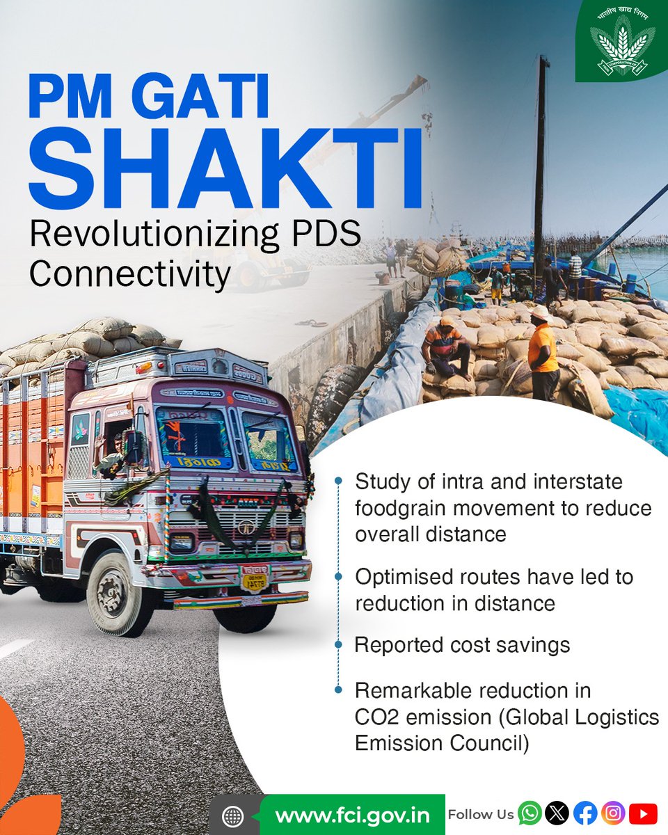 𝐏𝐌 𝐆𝐚𝐭𝐢 𝐒𝐡𝐚𝐤𝐭𝐢 𝐢𝐬 𝐝𝐫𝐢𝐯𝐢𝐧𝐠 𝐩𝐫𝐨𝐠𝐫𝐞𝐬𝐬!

By uniting 16 ministries for coordinated infrastructure planning, this multi-modal connectivity tool will provide integrated and seamless connectivity for movement of people, goods and services from one mode of