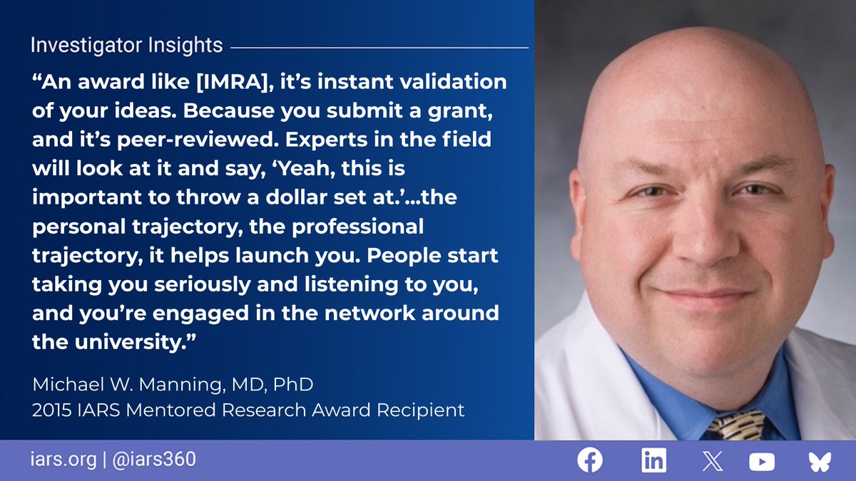 IARS360 (@iars360) on Twitter photo Congrats to IARS #InvestigatorInsights 2015 IARS Mentored Research Award Recipient Dr. Michael W. Manning for his impactful research on atrial fibrillation! #IARSAwards #IMRA #IMRAStories #anesthesiology #anesthesia <a href="/IARS_Journals/">Anesthesia&Analgesia</a> <a href="/openanesthesia/">OpenAnesthesia®</a> More: ow.ly/PfUE50W9eB7 Congrats to IARS #InvestigatorInsights 2015 IARS Mentored Research Award Recipient Dr. Michael W. Manning for his impactful research on atrial fibrillation! #IARSAwards #IMRA #IMRAStories #anesthesiology #anesthesia <a href="/IARS_Journals/">Anesthesia&Analgesia</a> <a href="/openanesthesia/">OpenAnesthesia®</a> More: ow.ly/PfUE50W9eB7