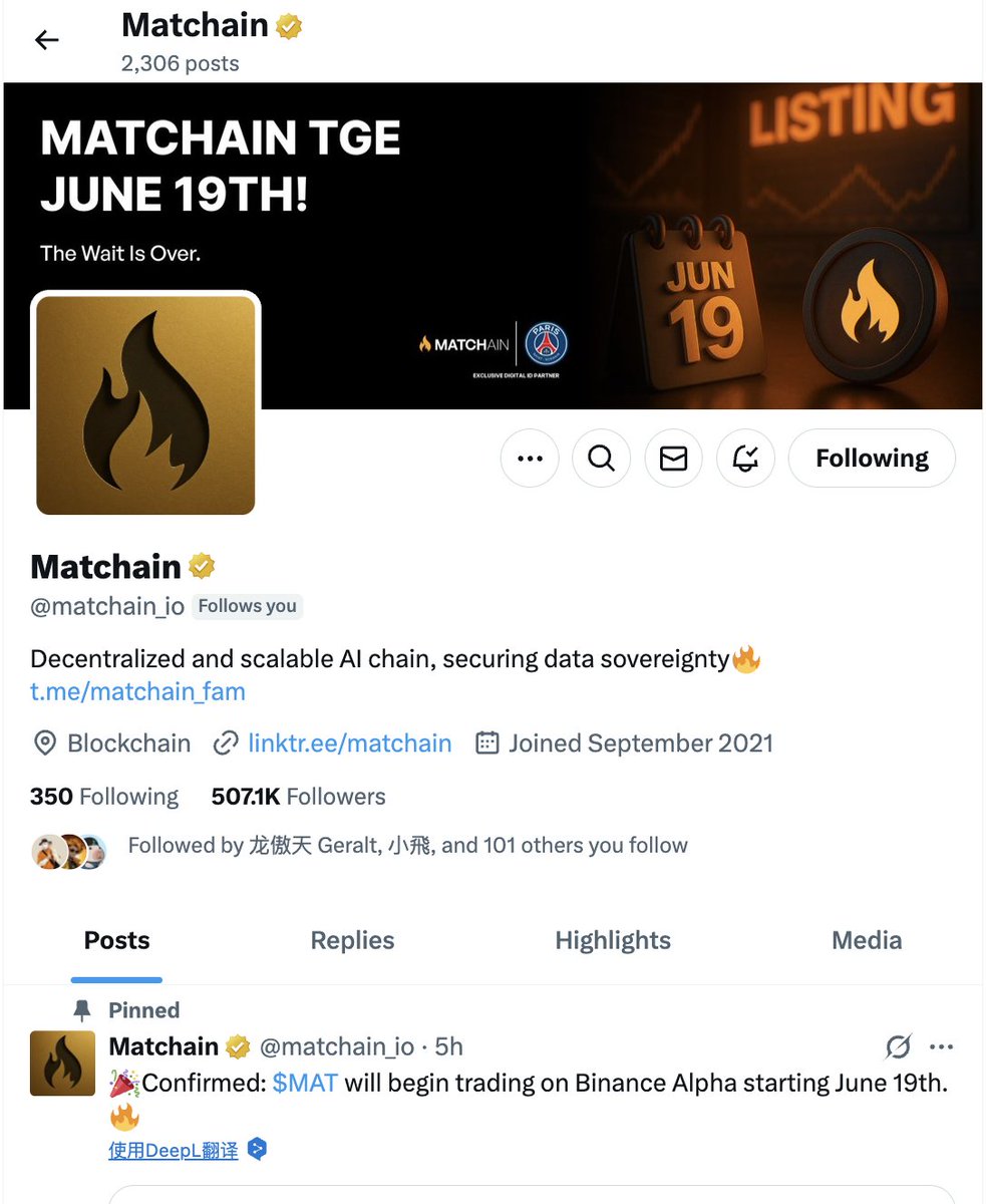 Hey hey! I have seen something big today 👀

Just found out $MAT — the token for <a href="/matchain_io/">Matchain</a>  — is about to list on Binance!! 🔥

And after digging in, I gotta say… this project might be one of the most underrated L2s right now.
Here’s why 🧵👇