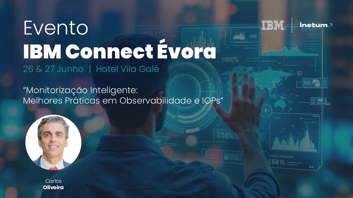 Inetum is back at IBM Connect Évora 2025 as a Platinum sponsor!
Join us June 26–27 for top-tier talks on data, automation &amp; cybersecurity.
🎤 Don’t miss Carlos Oliveira: “Smart Monitoring – Observability &amp; IOPS Best Practices”

👉 bit.ly/ibmconnectevor… 

#InetumWay #Arrow #IBM