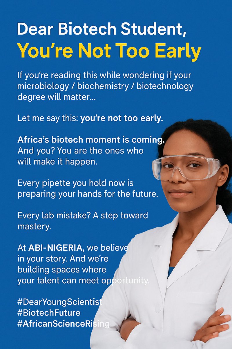 AppliedBiotech's tweet photo. Dear Biotech Student, You’re Not Too Early https://t.co/7fsVZaPWyq
