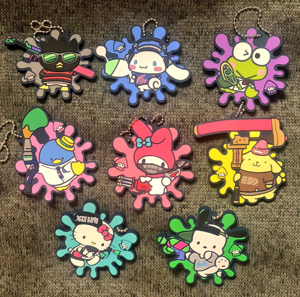 sanriodaily's tweet photo. sanrio x splatoon 💫 https://t.co/0IWkOvk7Ug