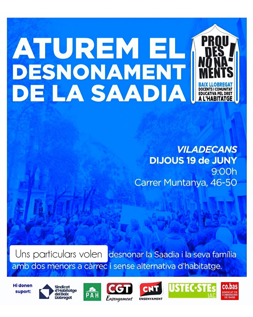 Sindicat d'Habitatge Baix Llobregat tweet media