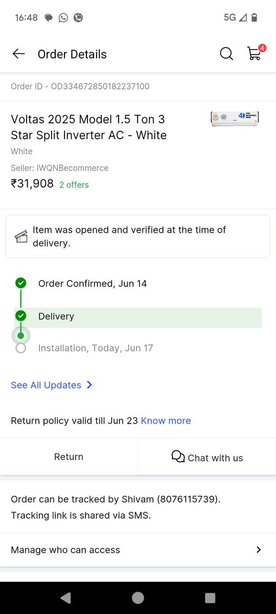 KuldeeppalLlb's tweet photo. @Flipkart I purchased an AC from your platform, but the copper pipe was missing from the package. Despite multiple attempts to contact customer support, there has been no proper assistance very disappointing and affects customer trust. resolve this urgently. @flipkartsupport https://t.co/VUq6VZX5yU