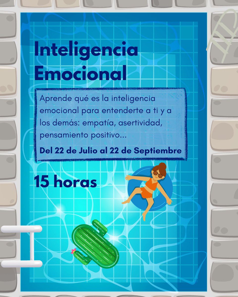 📢 ¡Os seguimos informando de los cursos de julio! Continuamos con:

🗣️ Asertividad

🧠 Inteligencia emocional

📌 Para más información sobre los próximos cursos y su inscripción, entra en el link:
👉 upv.es/contenidos/sie…