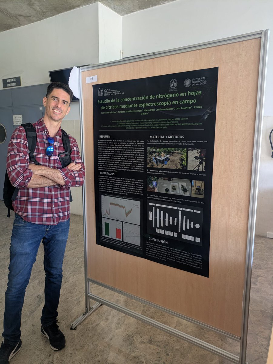 Cotesa_GT's tweet photo. 🎉 ¡Enhorabuena, Ferran!
Nuestro compañero Ferran Fernández ha ganado el premio a mejor poster en #SECH2025 por su trabajo en teledetección y fisiología vegetal. 🌱
Desde #Cotesa seguimos apostando por la #InnovaciónAgro y la #DigitalizaciónRural.
🔗 https://t.co/iSISJhUyfk https://t.co/L6CtVHeVTl