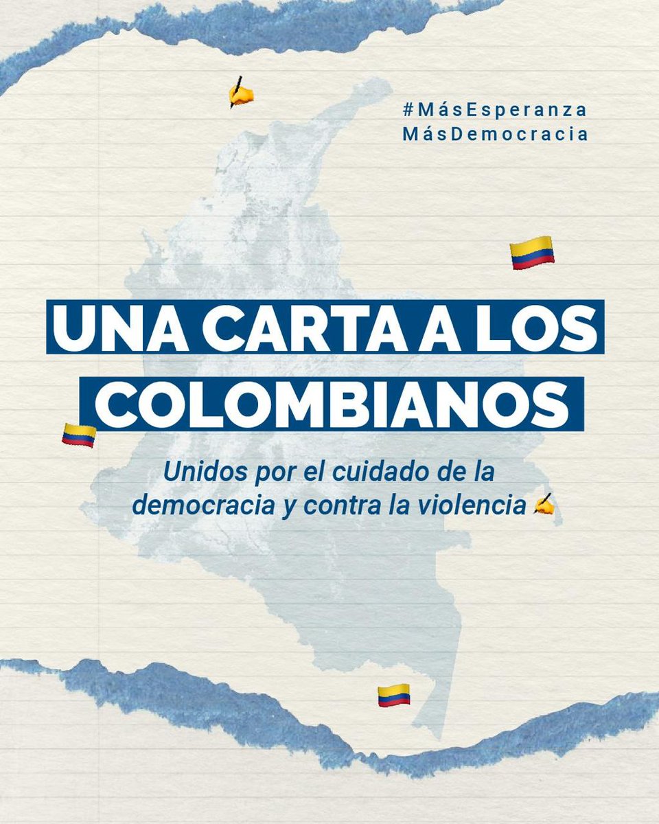 pro_santander's tweet photo. (🧵1/2) Cuando respetamos la democracia, a nuestras instituciones y a los demás, somos un mejor país🇨🇴

Frente a la incertidumbre, respondemos con esperanza. Frente a la violencia, nos unimos para proteger lo construido: el derecho a pensar en la diferencia, a vivir sin miedo, a elegir libremente.