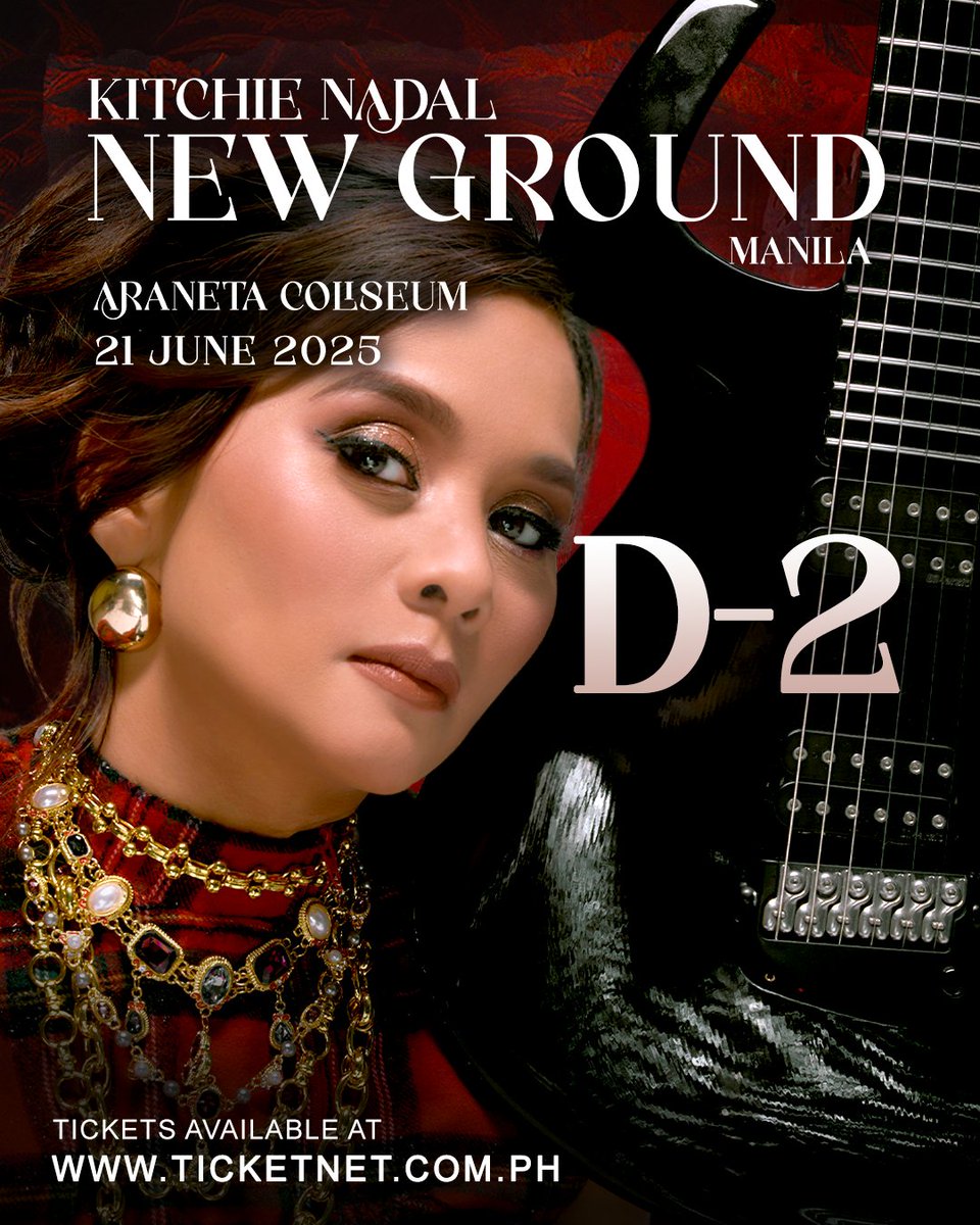 [𝗗-𝟮] 𝗞𝗜𝗧𝗖𝗛𝗜𝗘 𝗡𝗔𝗗𝗔𝗟: 𝗡𝗘𝗪 𝗚𝗥𝗢𝗨𝗡𝗗 𝗠𝗔𝗡𝗜𝗟𝗔

Dalawang araw na lang. I’ve been dreaming about this show for a while! Can't wait to see you this weekend. ❤️

📍 Smart Araneta Coliseum
🗓️ June 21, 2025 | 8PM
🎟️ Tickets: ticketnet.com