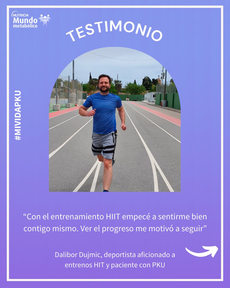 🙎‍♂️ Hoy hablamos de deporte y #PKU. Cómo afecta la práctica de deporte y el desarrollo muscular en personas con fenilcetonuria? Dalibor, paciente de PKU, nos cuenta cómo ha sido su adaptación al deporte, y sus beneficios. 👉 ¡Descubre su testimonio! instagram.com/mundometabolic…