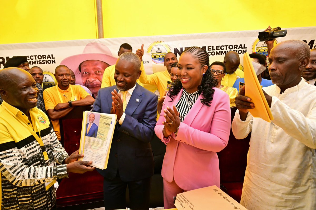 Thomas_Tayebwa's tweet photo. In the company of my wife, I was today successfully nominated as the @NRMOnline candidate for Ruhinda North Constituency member of Parliament. I have friends whom I will be competing with in these primaries and we look forward to an exciting race. We shall exchange ideas and learn from each other. We are committed to a peaceful campaign that follows the rules of our party.

I was nominated alongside the Mitooma District Woman MP, @AgashaJulietB, and the District Chairman (LCV), Mr. Benon Karyeija. Our joint nomination underscores the importance of unity. We look forward to earning voters’ mandate so that we can continue working together for the betterment of our district. I want to thank my nominators. 

I want to thank Dr. Tanga Odoi and his team for the smooth way they are running this exercise.