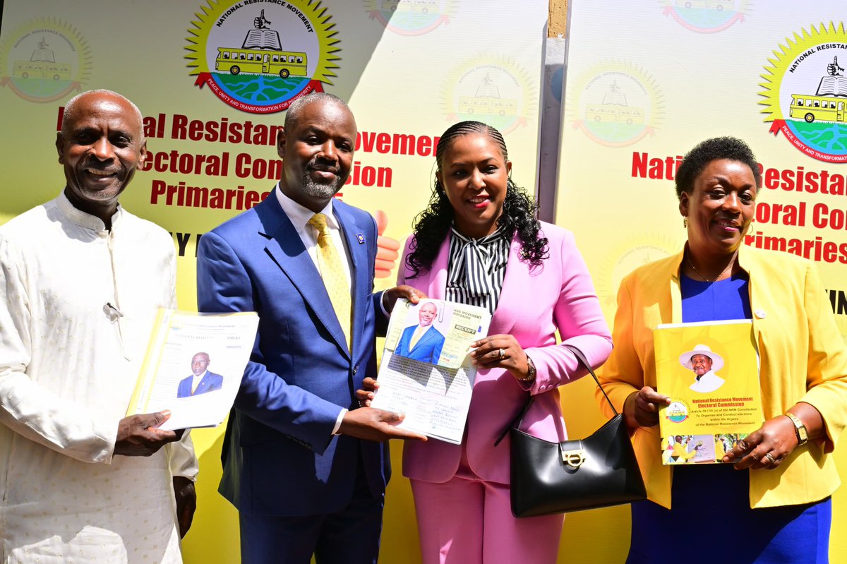 Thomas_Tayebwa's tweet photo. In the company of my wife, I was today successfully nominated as the @NRMOnline candidate for Ruhinda North Constituency member of Parliament. I have friends whom I will be competing with in these primaries and we look forward to an exciting race. We shall exchange ideas and learn from each other. We are committed to a peaceful campaign that follows the rules of our party.

I was nominated alongside the Mitooma District Woman MP, @AgashaJulietB, and the District Chairman (LCV), Mr. Benon Karyeija. Our joint nomination underscores the importance of unity. We look forward to earning voters’ mandate so that we can continue working together for the betterment of our district. I want to thank my nominators. 

I want to thank Dr. Tanga Odoi and his team for the smooth way they are running this exercise.