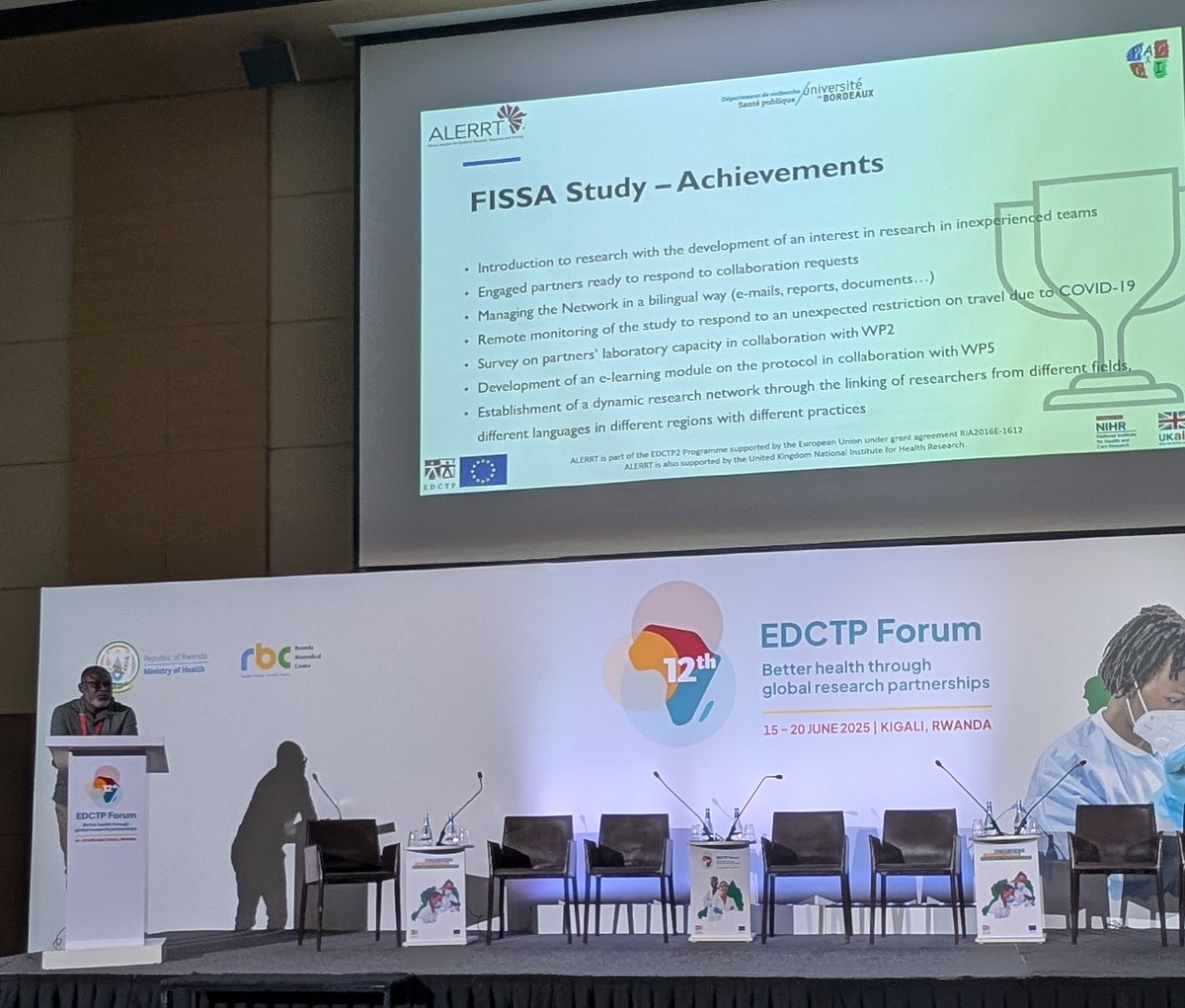 ALERRT_Global's tweet image. As part of the 'Building strong networks for disease surveillance, epidemic response and clinical research session at the #EDCTPForum, Dr Anani Badjé gave an introduction of the ALERRT consortium and the FISSA study, a great example of research partnership amongst our network.