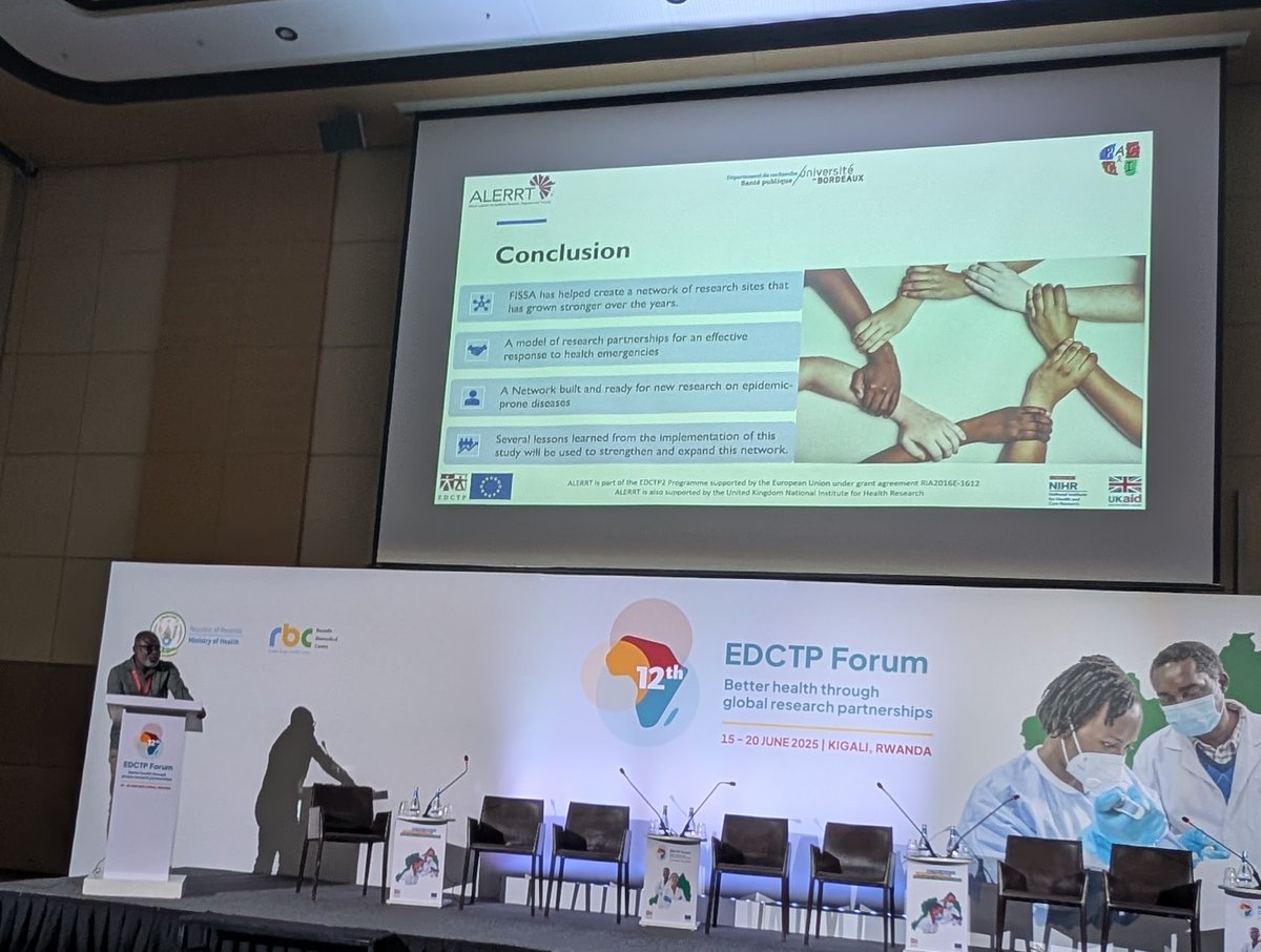 ALERRT_Global's tweet image. As part of the 'Building strong networks for disease surveillance, epidemic response and clinical research session at the #EDCTPForum, Dr Anani Badjé gave an introduction of the ALERRT consortium and the FISSA study, a great example of research partnership amongst our network.