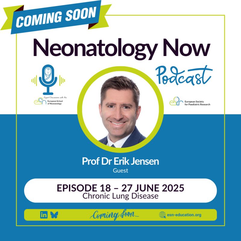 ESPR_ESN's tweet image. 🎙️ Coming soon! Prof Dr Erik Jensen joins us for the #NeonatologyNow June episode to discuss the latest insights on Chronic Lung Disease. Stay tuned for an engaging discussion about the best treatment options for preterm infants with #BPD.