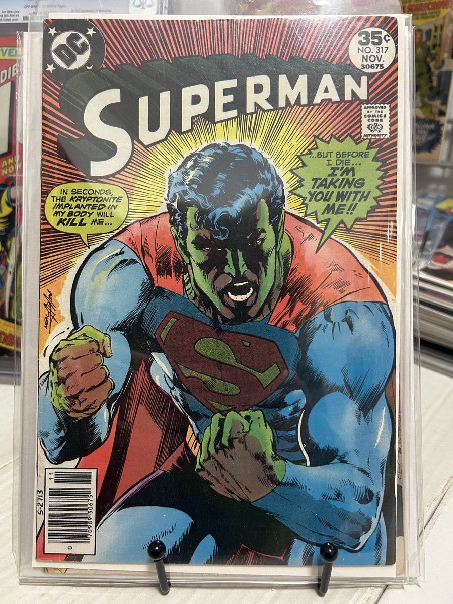 Superman #317 (1977) classic cover art by Neal Adams #Superman #SupermanMovie