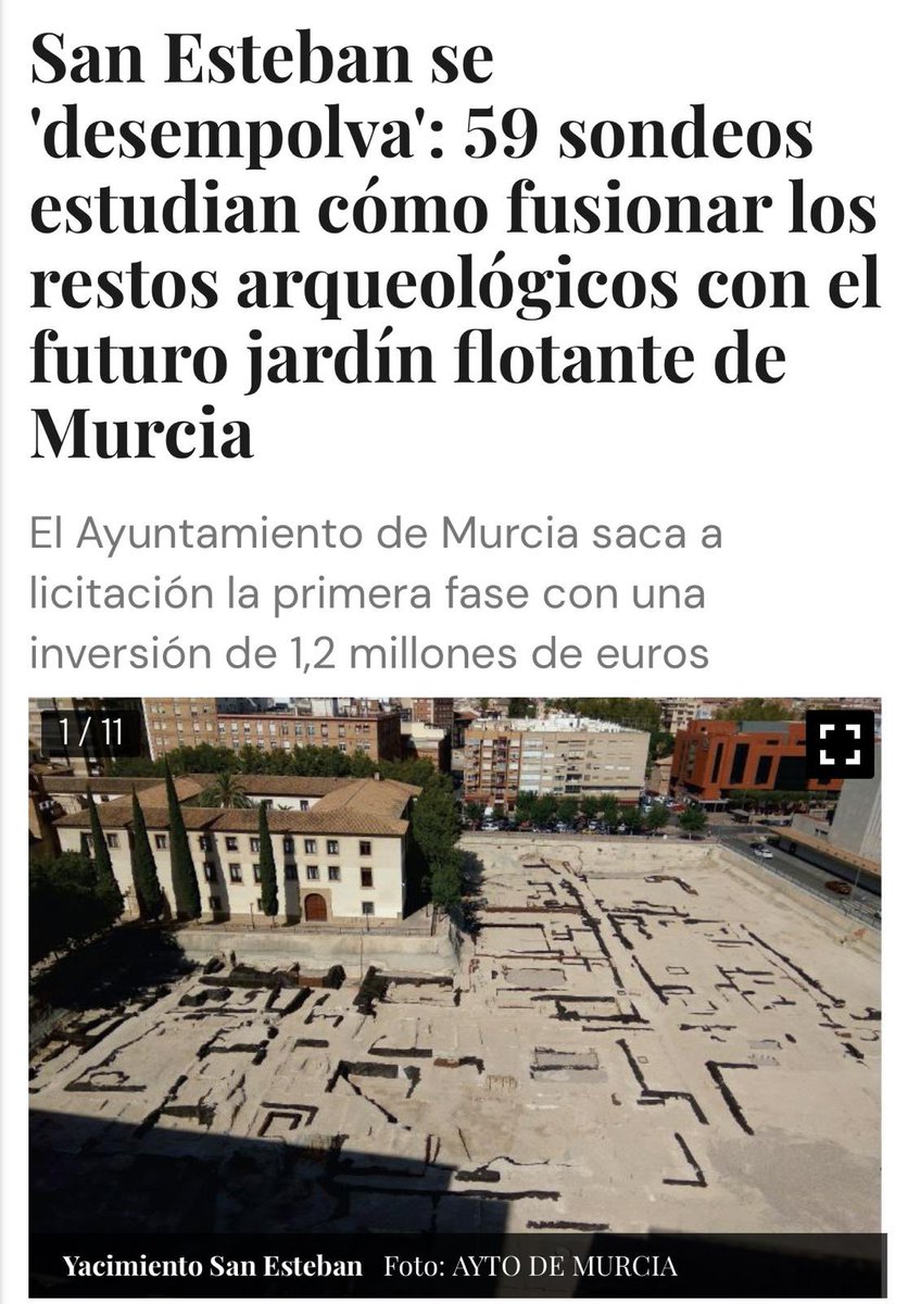 Rebepl's tweet photo. 3.🏺Yacimiento de San Esteban

Está en marcha la fase de sondeos arqueológicos, previa a la ejecución de la gran plaza y el jardín andalusí. Una apuesta decidida por descubrir, proteger y disfrutar uno de los mayores tesoros arqueológicos del país. https://t.co/UBdIG3jWX2