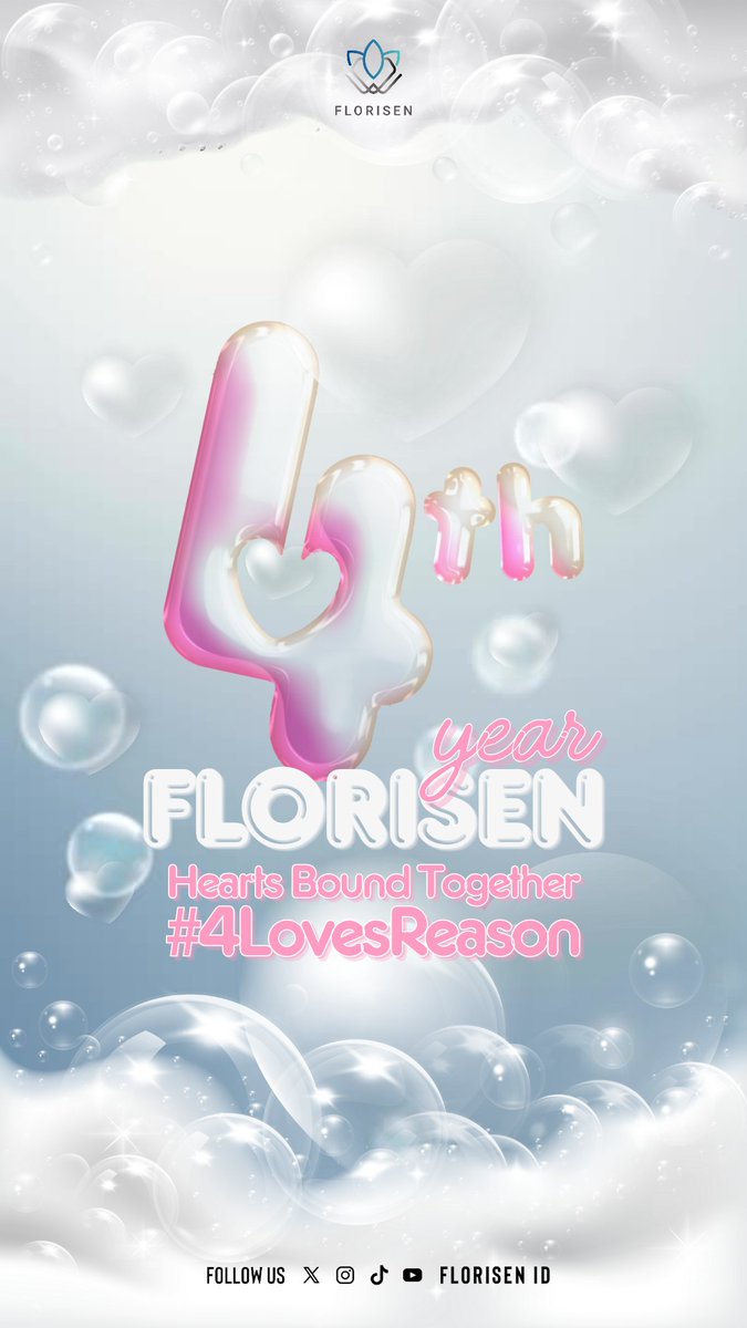 F L R S N. (@florisenid) on Twitter photo ~Tentang aku, kamu, dan dia~
4 tahun tentunya bukan waktu yang singkat, Florisen membersamai kita sebagai wadah untuk mendukung <a href="/floraaargh/">pow.🎧ྀི♪⋆.✮</a>.
Perjalanan ini bukan hanya tentang waktu, tapi tentang hati yang saling percaya dan tetap memilih untuk bersama.
#4LovesReason ~Tentang aku, kamu, dan dia~
4 tahun tentunya bukan waktu yang singkat, Florisen membersamai kita sebagai wadah untuk mendukung <a href="/floraaargh/">pow.🎧ྀི♪⋆.✮</a>.
Perjalanan ini bukan hanya tentang waktu, tapi tentang hati yang saling percaya dan tetap memilih untuk bersama.
#4LovesReason