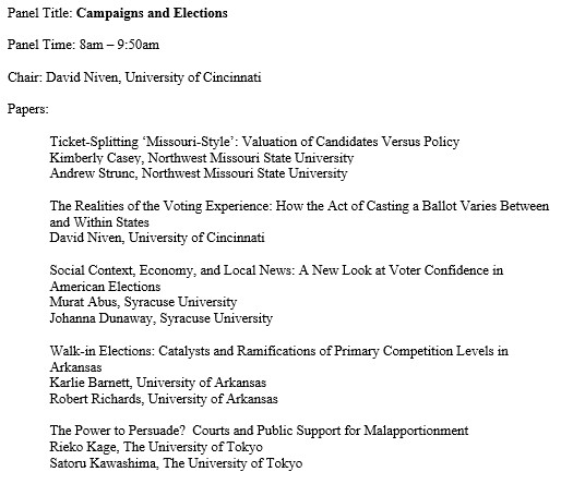 SPSAnews's tweet image. Kicking off Day 2 of the #SPSA2025 Virtual Conference, we have panels on the Policy Effects on Wellness, Foreign Policy, and Campaigns and Elections. Starting in 20 minutes!