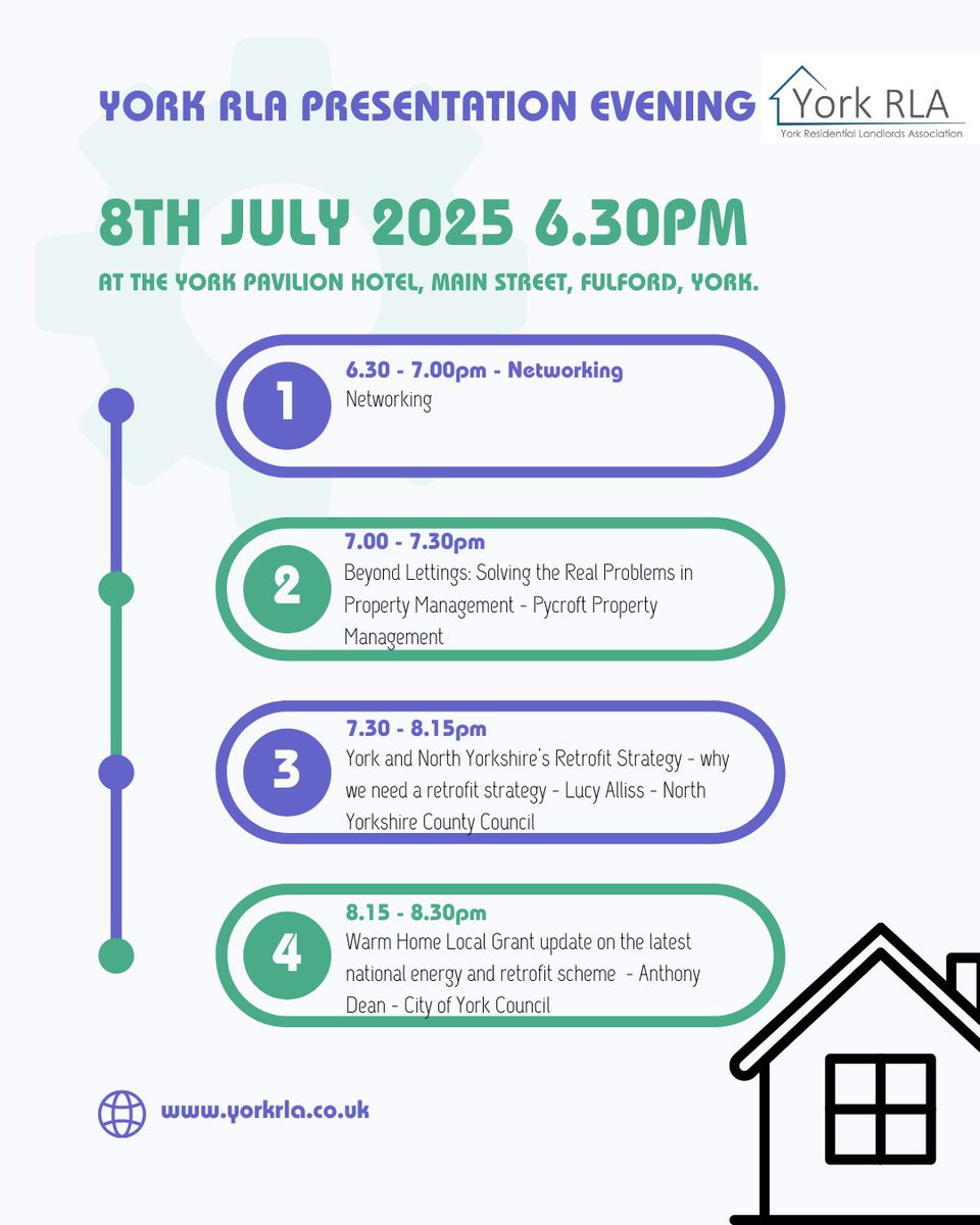Our next presentation evening is the 8th July 2025 #landlords #York #HMO