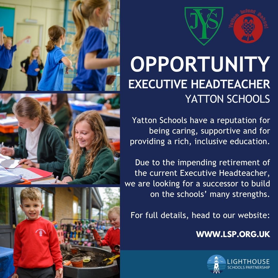 EXCITING OPPORTUNITY | Executive Headteacher - Yatton Schools
Yatton Schools have an exciting opportunity for a new Headteacher for January 2026.
To find out more, or to arrange a visit, please go to: ce0218li.webitrent.com/ce0218li_webre…