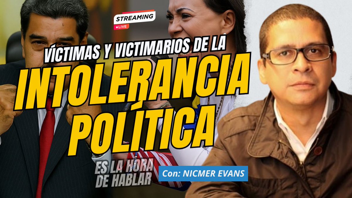 Víctor M Rodríguez 🇺🇾 (@convmro) on Twitter photo 🔴 EN VIVO | Este martes 17 de junio - 3:30 PM (hora Caracas) 🎙️ ES LA HORA DE HABLAR con el politólogo <a href="/NicmerEvans/">Nicmer Evans</a>
📌 ¿Qué efectos tiene el discurso de odio en la política venezolana?
💥 ¿Quiénes son realmente las víctimas y los victimarios de esta narrativa que divide, 🔴 EN VIVO | Este martes 17 de junio - 3:30 PM (hora Caracas) 🎙️ ES LA HORA DE HABLAR con el politólogo <a href="/NicmerEvans/">Nicmer Evans</a>
📌 ¿Qué efectos tiene el discurso de odio en la política venezolana?
💥 ¿Quiénes son realmente las víctimas y los victimarios de esta narrativa que divide,