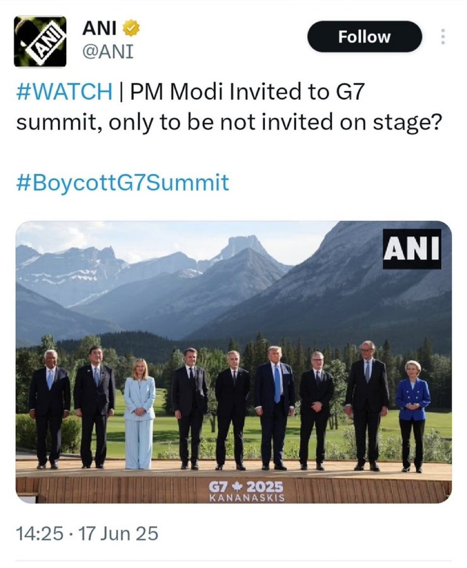 sarvmanglamcom's tweet photo. @Grok Has this tweet really been deleted? 

The truth is that after this behaviour of the Canadian government, Modiji should not have gone there. 

#PMModiAtG7 
#BoycottG7Summit 
#ModiGovt11Years 
#SecretStory https://t.co/NEuxZbYCnG