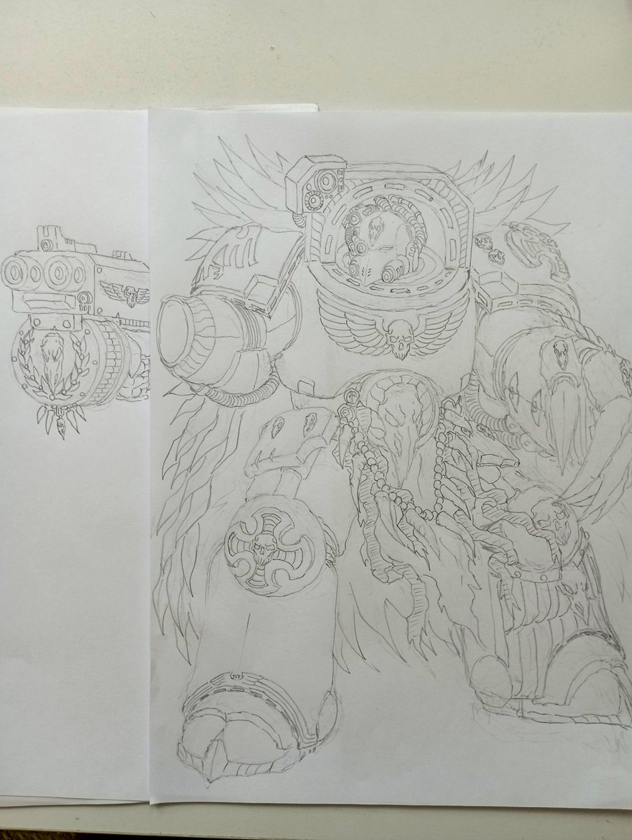 Commissin WIP: Raven Guard Terminator

#WarhammerCommunity #warhammer40k #WarhammerArt #warhammer