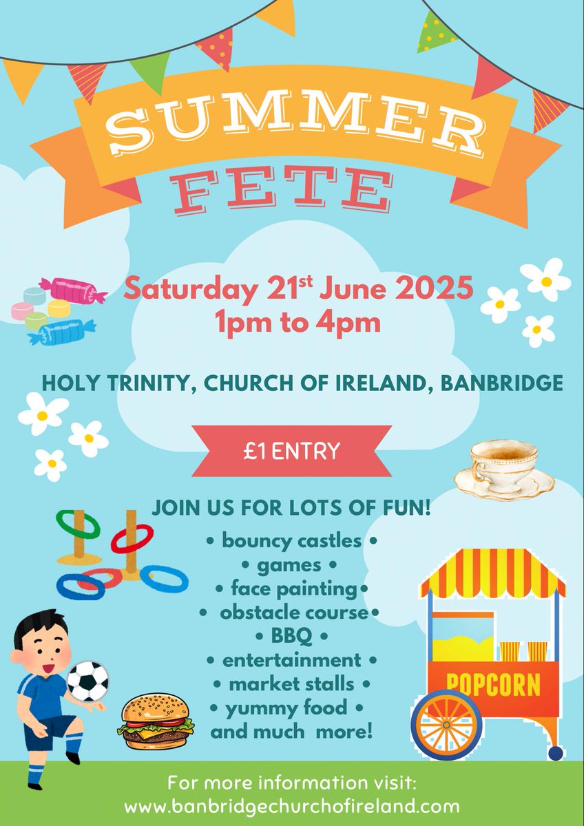 We’re proud to sponsor the Holy Trinity Church of Ireland Summer Fete in Banbridge this Sat, 21 June, 1–4pm.
Expect stalls, BBQ, bouncy castles + the Big Summer Fete Quiz — prizes to be won!
📸 Pictured are Rev’d Willie Nixon, Mrs Julie McCreanor &amp; Mr Robert Gordon.