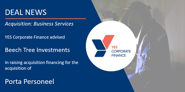 YESCorpFin's tweet photo. Deal News Beech Tree Investments acquires Porta Personeel
YES Corporate Finance advised Beech Tree Investments on securing acquisition financing via NL Investeert for the takeover of Porta Personeel.
Read more: https://t.co/eqz8teE1xH
#financiering #debtadvisory #MnA https://t.co/19znKFc4XC