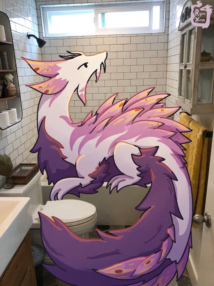 ryuu_xian's tweet photo. life or bath for stinky mizutsune (commission for my partner) https://t.co/yXf5kG2F0P