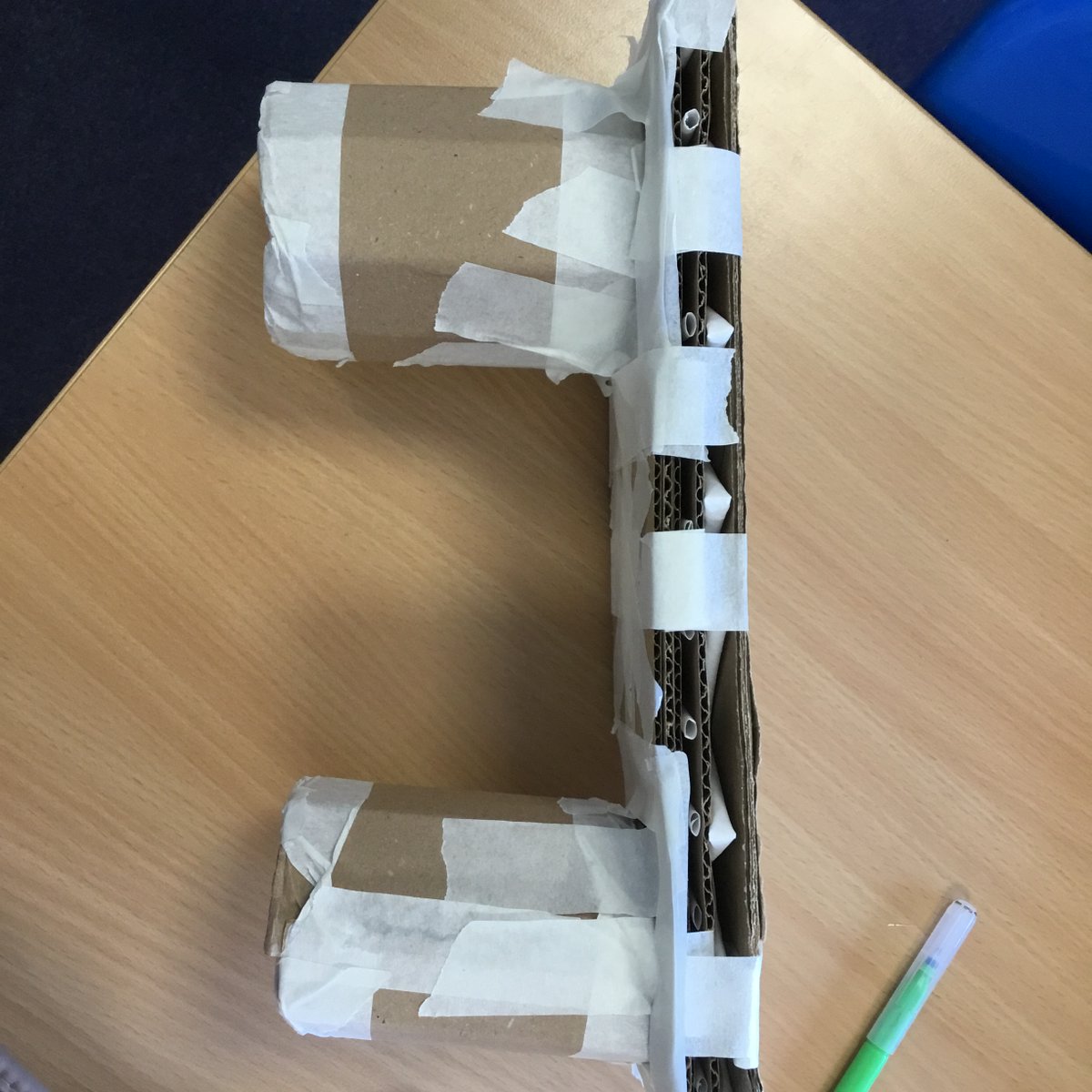 Year 6 took part in a STEM workshop today - looking at strucures.  We used straws, card and tape to build a bridge that was 30cm long and could hold up to 1kg.  We learnt about the shapes that engineers use to make the structures stronger.