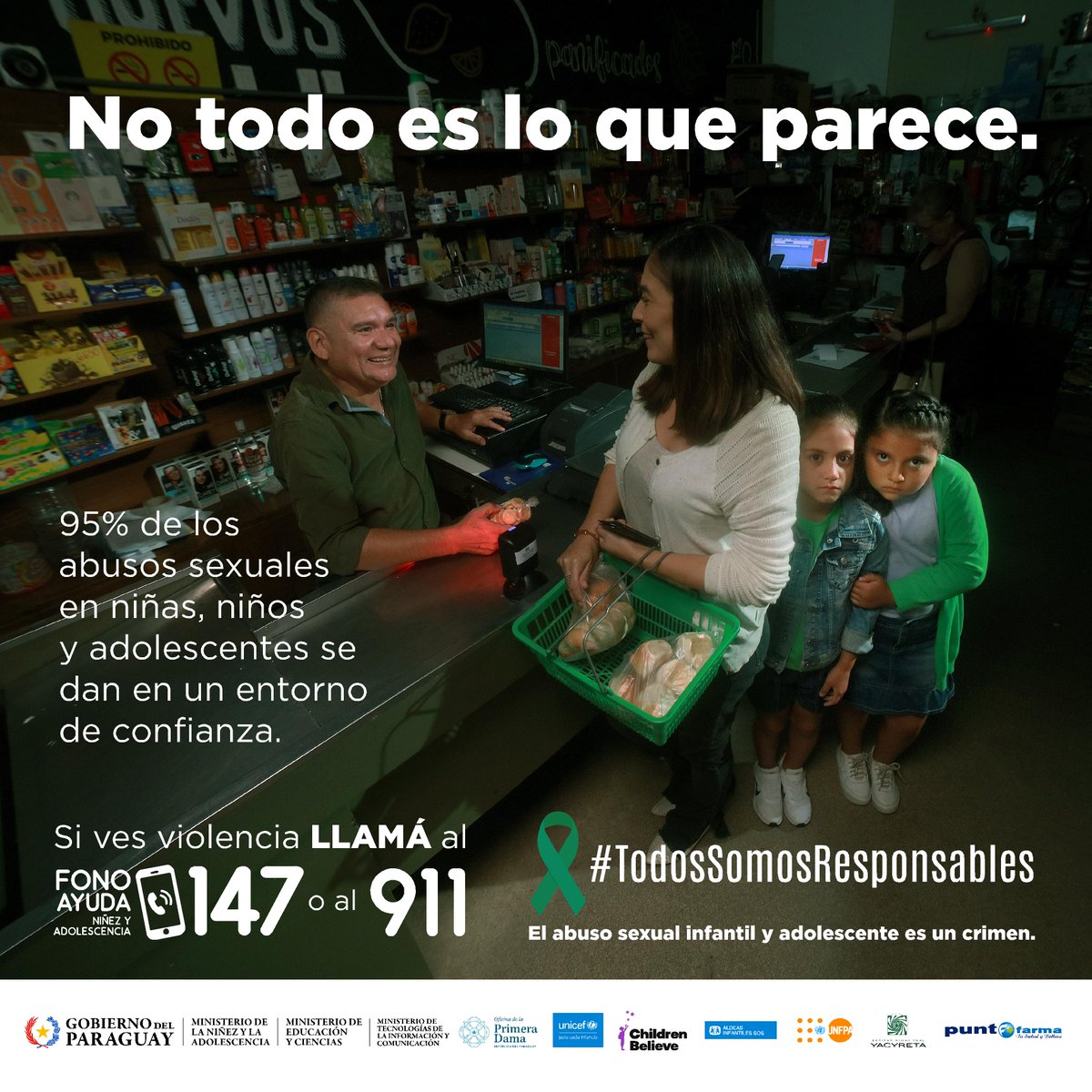 Ministerio de la Niñez y la Adolescencia | Py (@minnaparaguay) on Twitter photo NO TODO ES LO QUE PARECE
Los toqueteos y caricias incómodas son abuso. Aunque sea alguien cercano, tenés que contar!
#TodosSomosResponsables
Si vés violencia llama al:
🚔911 <a href="/policia_py/">Policía Nacional del Paraguay</a>
☎️147 #FonoAyuda
📲133 <a href="/MDP_py/">Defensa Pública Paraguay</a>
🏡#CODENI de tu comunidad NO TODO ES LO QUE PARECE
Los toqueteos y caricias incómodas son abuso. Aunque sea alguien cercano, tenés que contar!
#TodosSomosResponsables
Si vés violencia llama al:
🚔911 <a href="/policia_py/">Policía Nacional del Paraguay</a>
☎️147 #FonoAyuda
📲133 <a href="/MDP_py/">Defensa Pública Paraguay</a>
🏡#CODENI de tu comunidad
